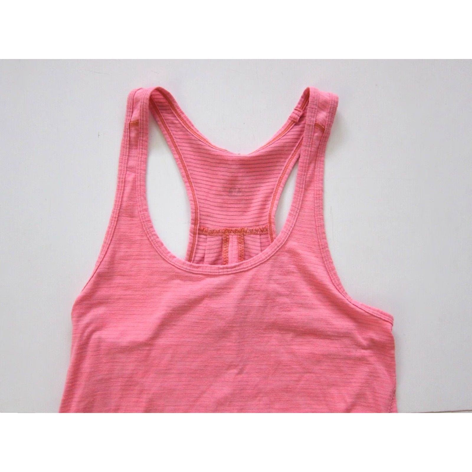 Lululemon Lululemon Pink Grey Striped Stretch Lightweight Jersey Tank Top Blouse S-M Size M / US 6-8 / IT 42-44 - 6 Thumbnail