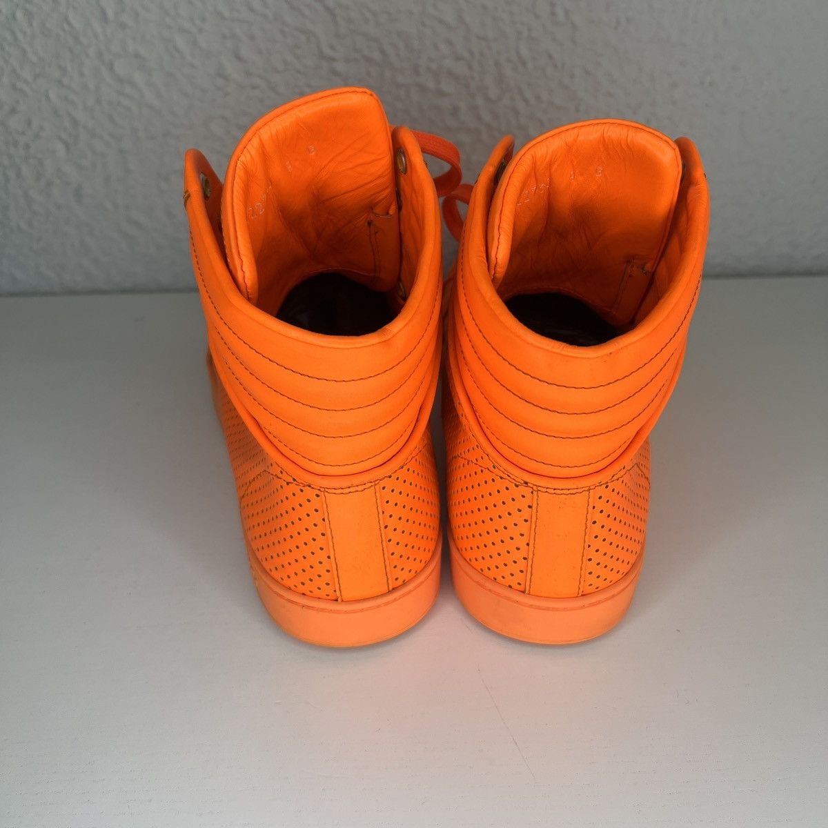 Gucci Gucci High Top Sneakers Shoes Trainers GG Orange Y2K Drill Size US 10.5 / EU 43-44 - 5 Thumbnail