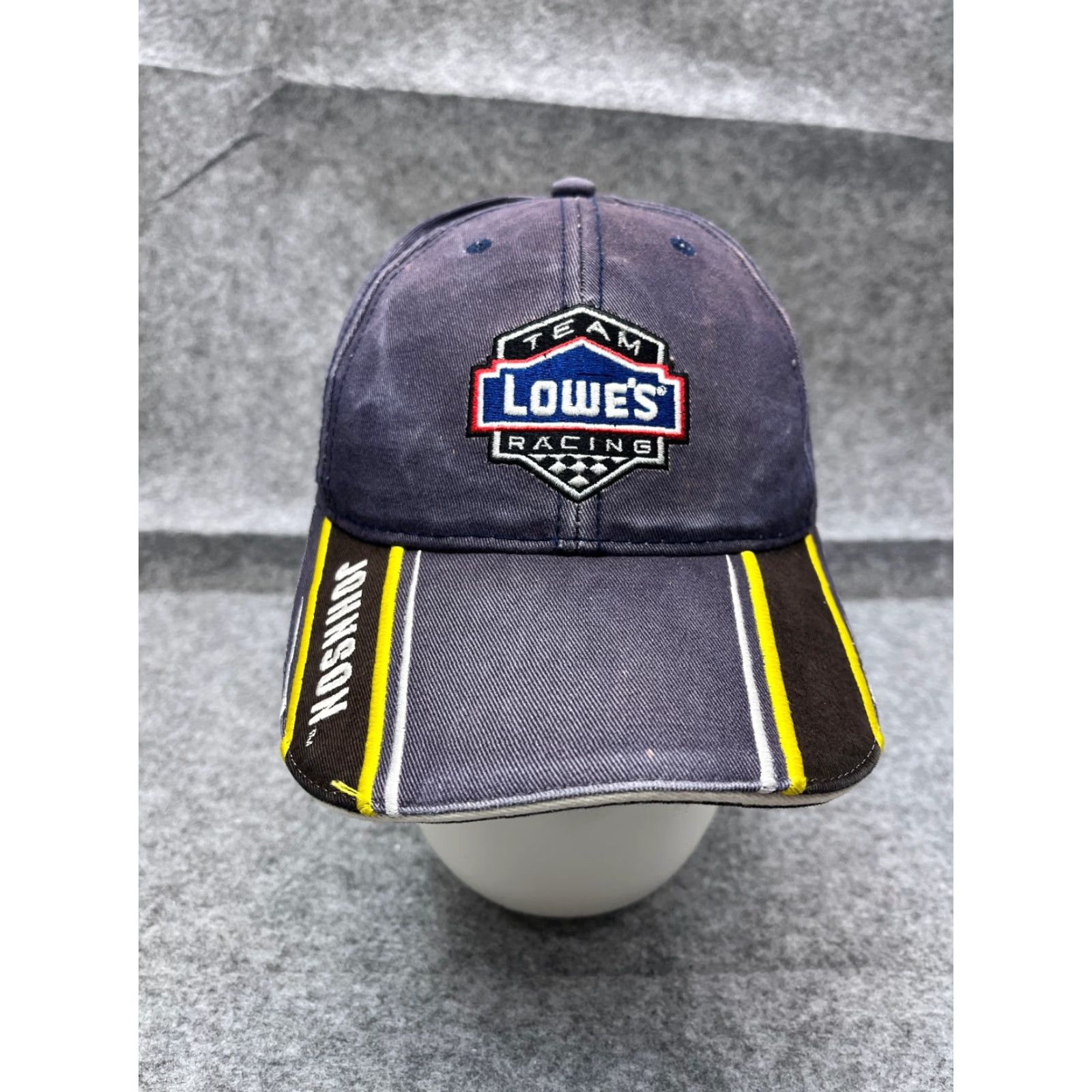Chase Authentics Team Lowes Racing Team Hat Cap Strap Back Adult One Size Blue 100% Cotton #48 Size ONE SIZE - 2 Thumbnail