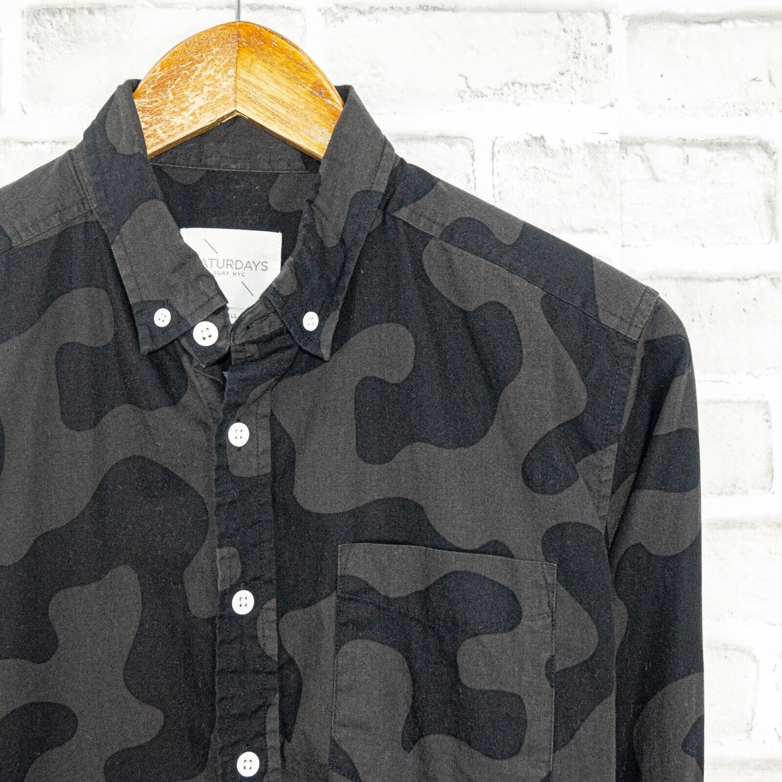 Saturdays NYC SATURDAYS Surf NYC Button Down Shirt Black Camo Print Size US S / EU 44-46 / 1 - 2 Thumbnail