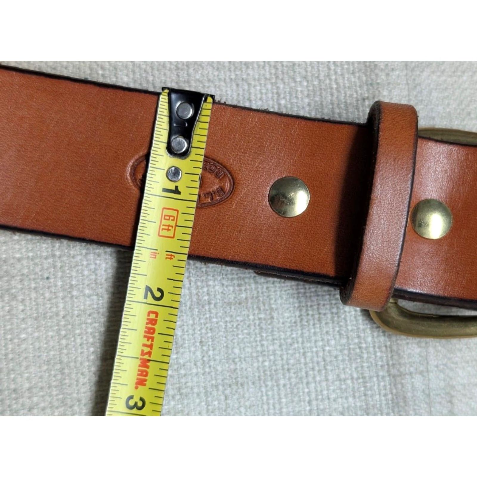 Vintage VINTAGE handcrafted belt USA one size Western belt Men Brown Leather cowhide Full Grain Western Belt Mens Size ONE SIZE - 7 Thumbnail