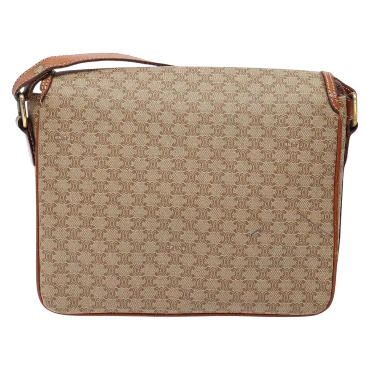 Celine CELINE Macadam Canvas Shoulder Bag Pvc Beige Gold Size ONE SIZE - 3 Thumbnail
