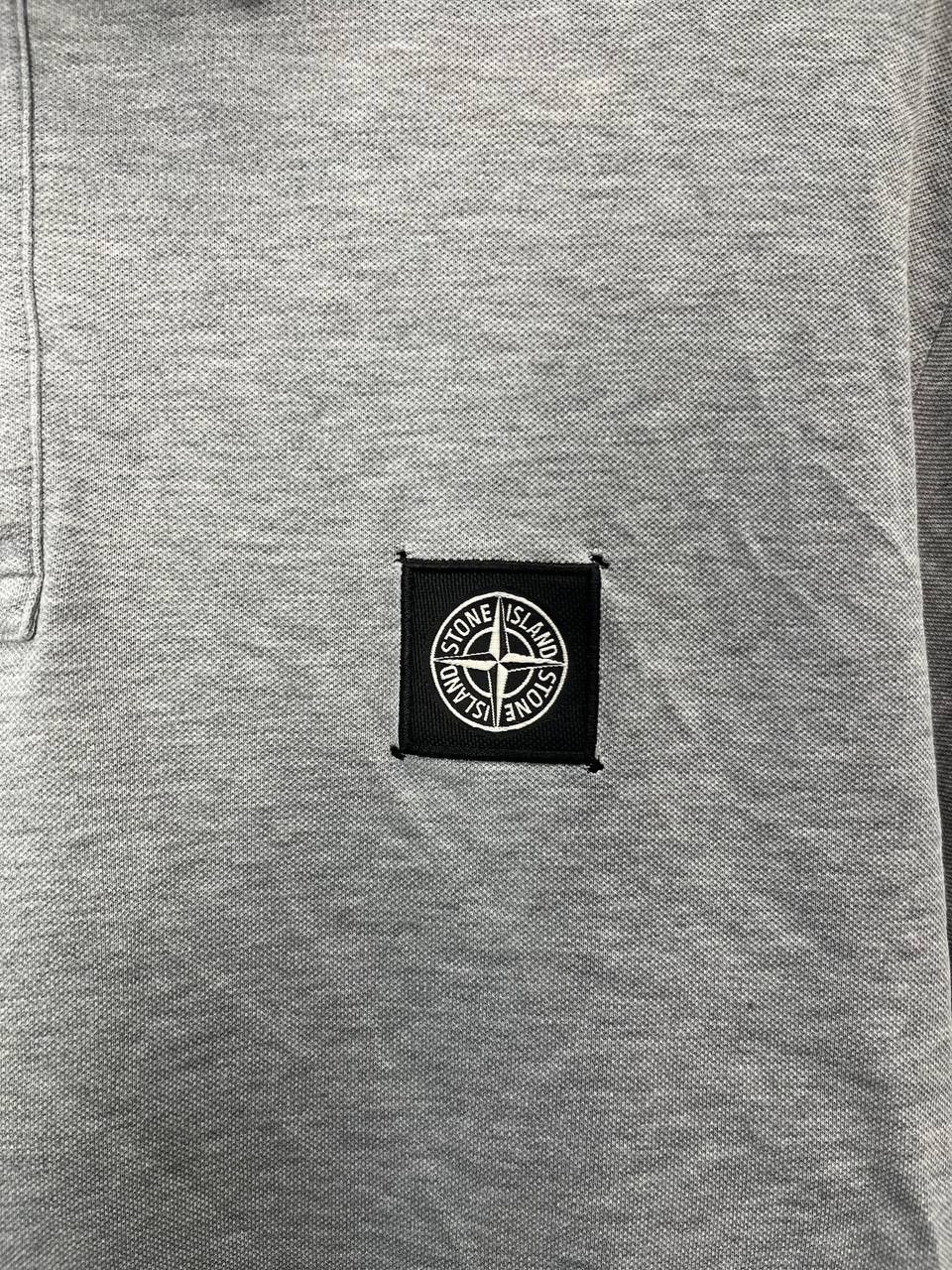 Other Stone Island Patch Program Polo Shirt Slim Fit Gray Size US XL / EU 56 / 4 - 4 Thumbnail