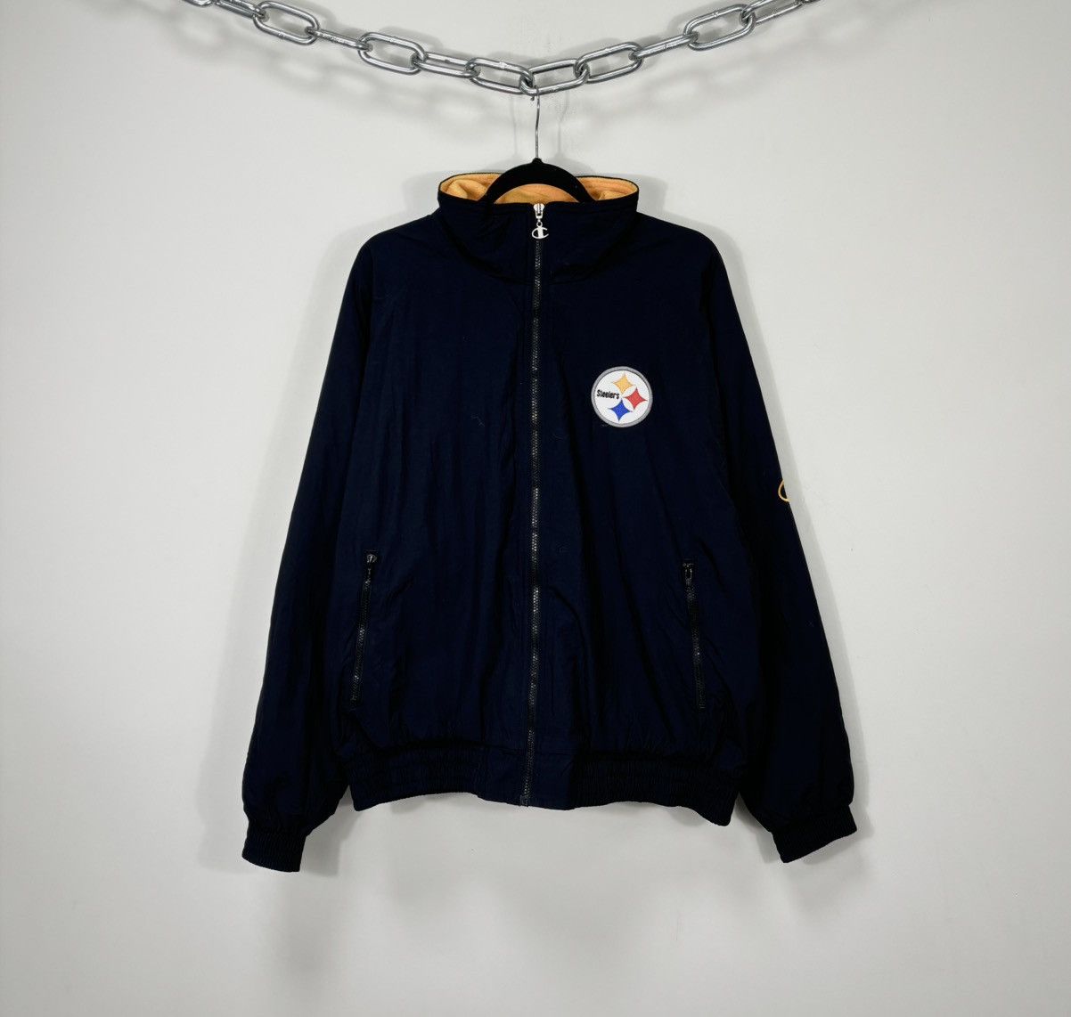 Champion Vintage 90s Champion Pittsburgh Steelers Big Logo NFL Jacket Size US L / EU 52-54 / 3 - 1 Thumbnail