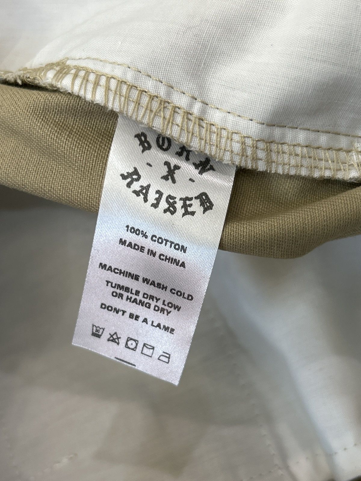Born X Raised Born x Raised Khaki Embroidered Pants Size Medium Size US 34 / EU 50 - 3 Thumbnail