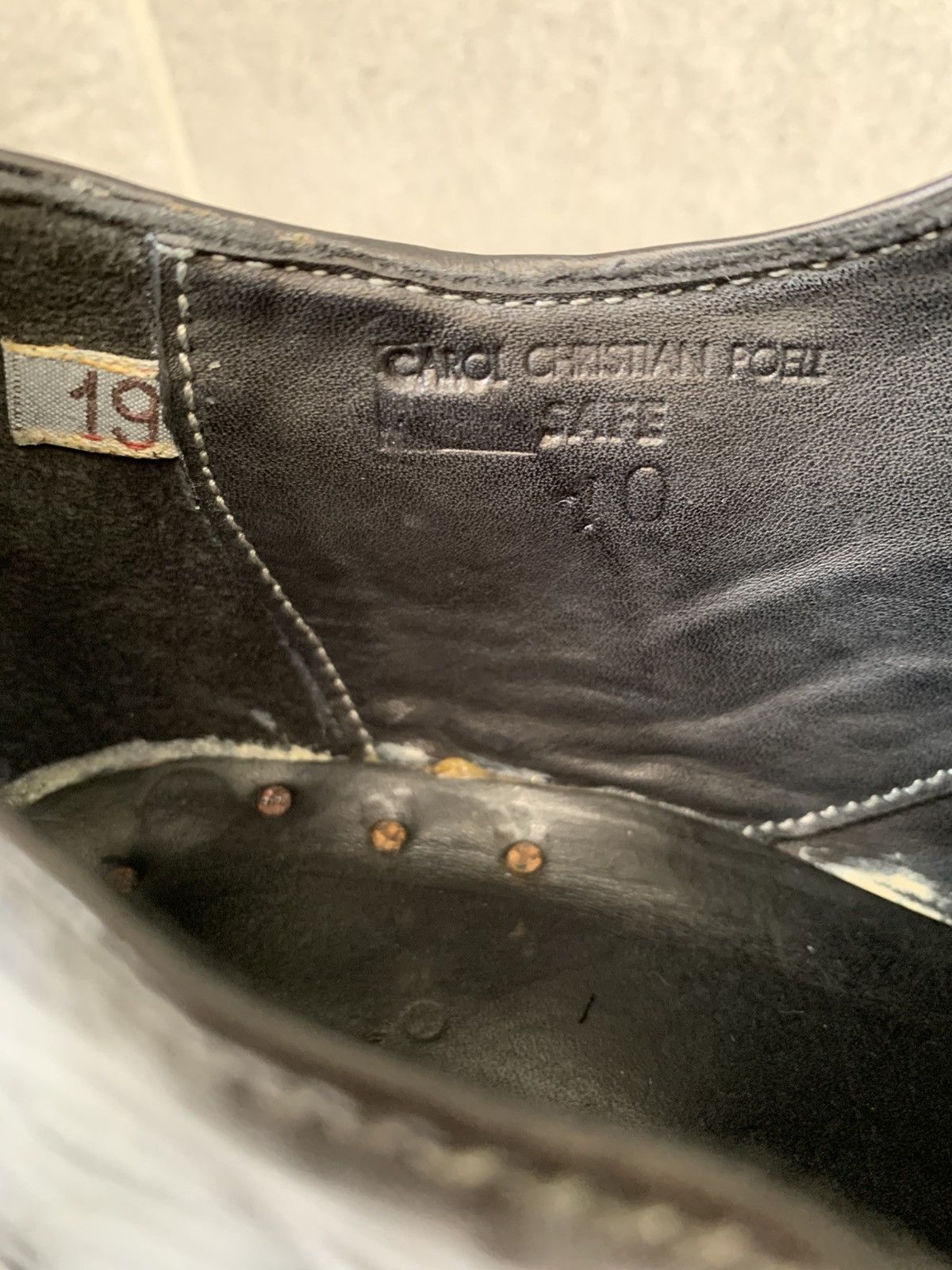 Carol Christian Poell CCP Object Dyed Lined Rubber-Drip “Goodyear” Derbys Size US 11.5 / EU 44-45 - 12 Thumbnail