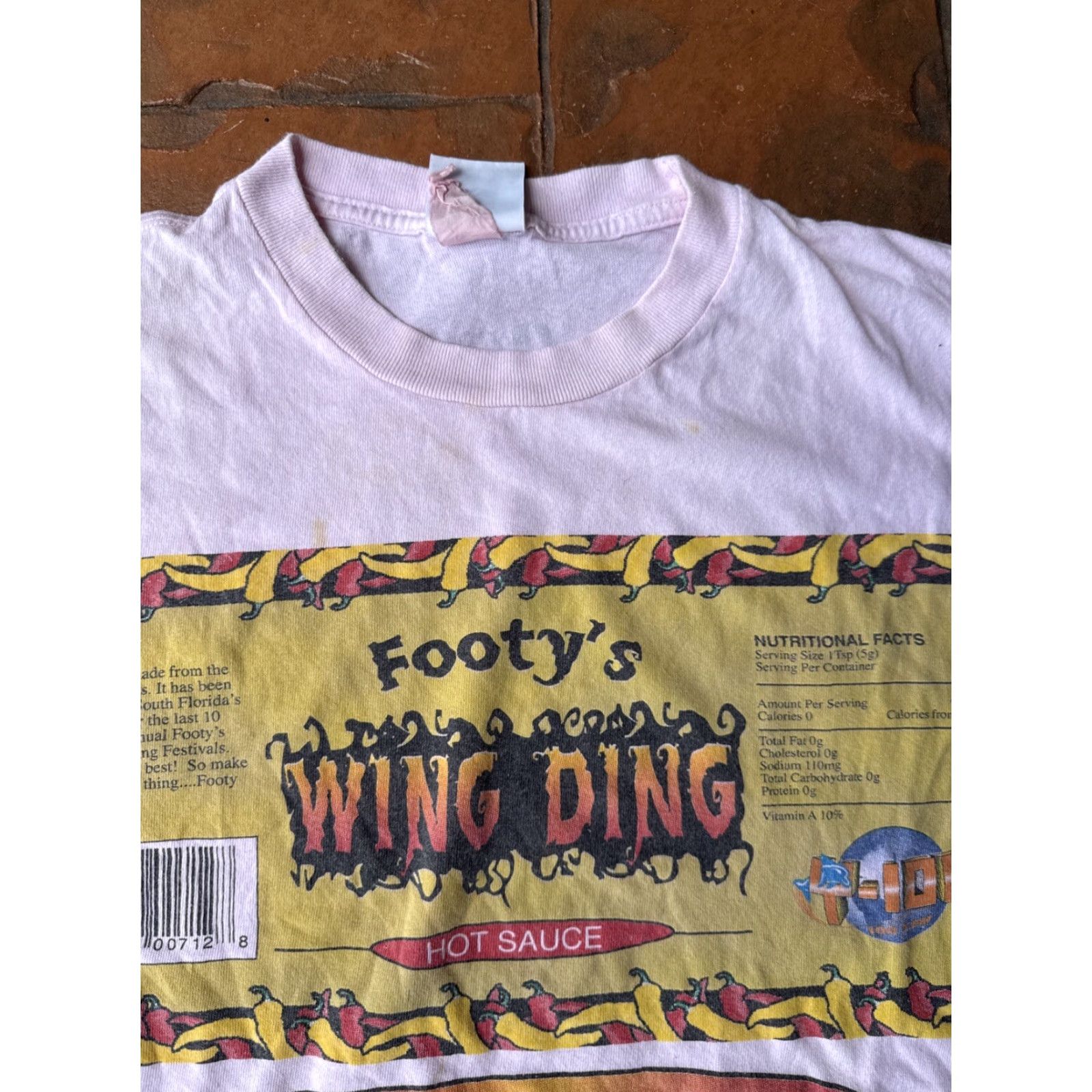 Vintage VINTAGE Footy’s Wing Ding Sauce Y-100 FM Miami Promo T-Shirt Large Size US L / EU 52-54 / 3 - 6 Thumbnail