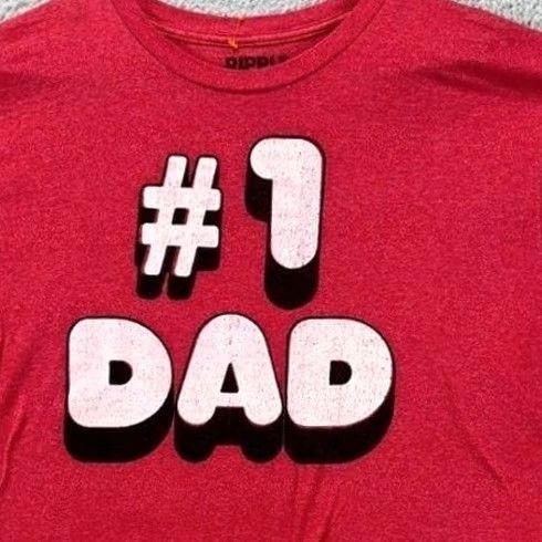 Ripple Junction #1 Dad Graphic T Shirt Mens Large Red Crew Neck Short Sleeve Logo Print Cotton Blend Jersey Vintage: No Size US L / EU 52-54 / 3 - 2 Thumbnail