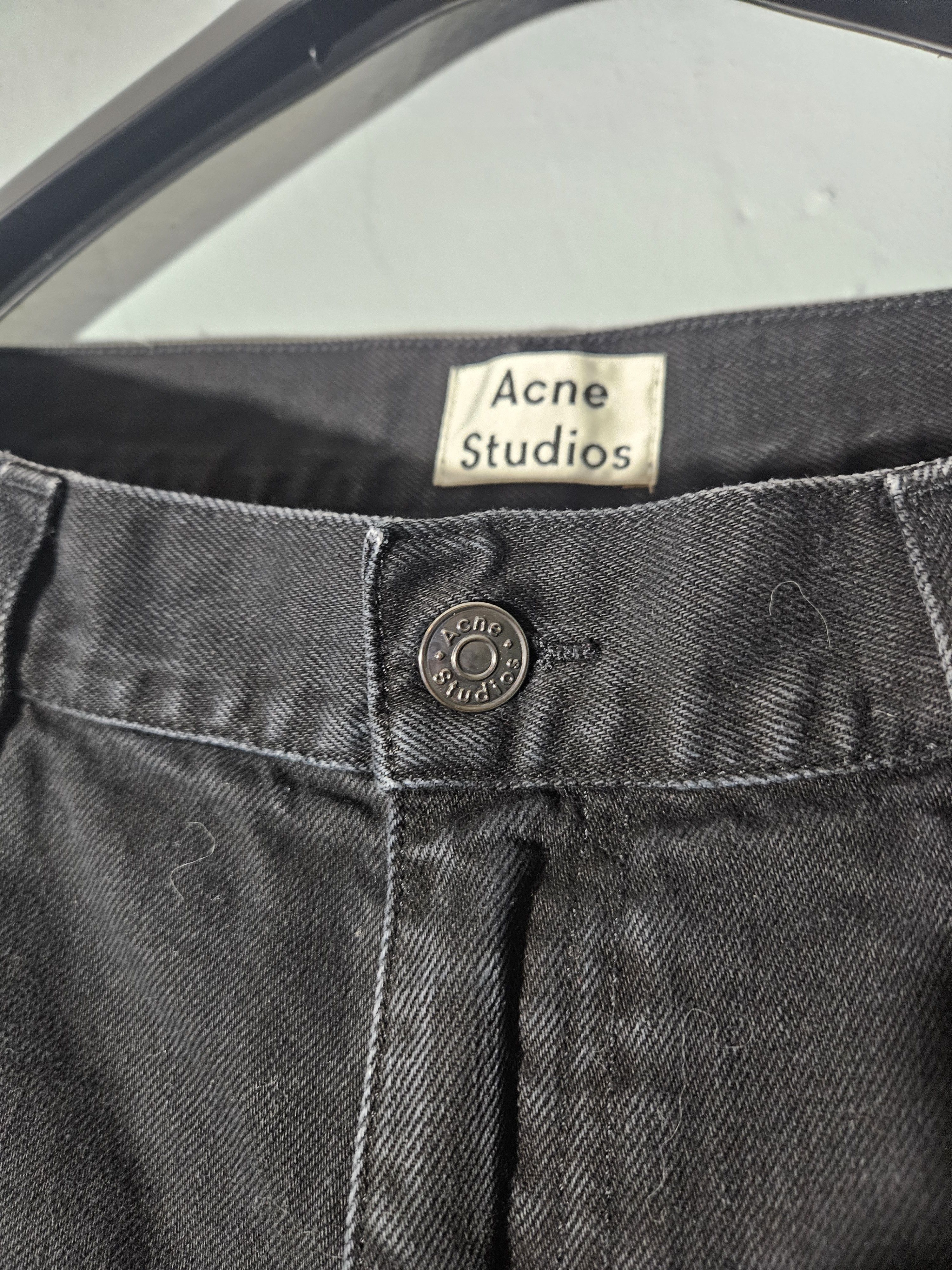 Acne Studios Boy Black Straight Fit Denim Jeans Size US 35 - 3 Thumbnail