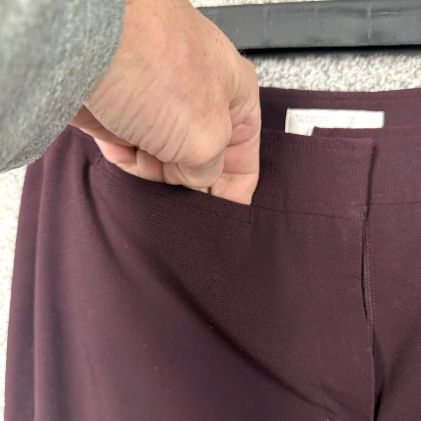 Worthington Worthington Dress Pants Womens 6 Maroon Straight Leg Stretch Office Career Chic Pants Womens Up to date 6 Size 28" / US 6 / IT 42 - 7 Thumbnail