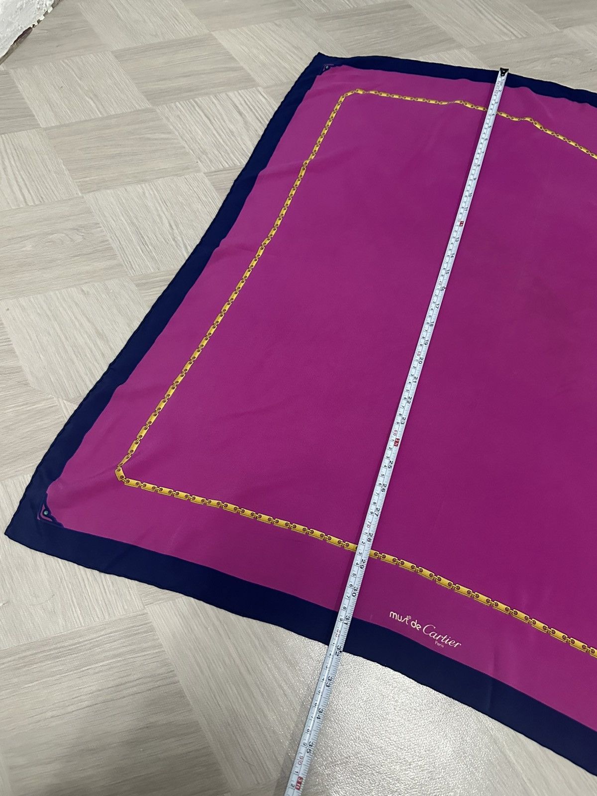 Cartier Cartier Must de Cartier 100% Silk Scarf Made in Italy Size ONE SIZE - 9 Thumbnail