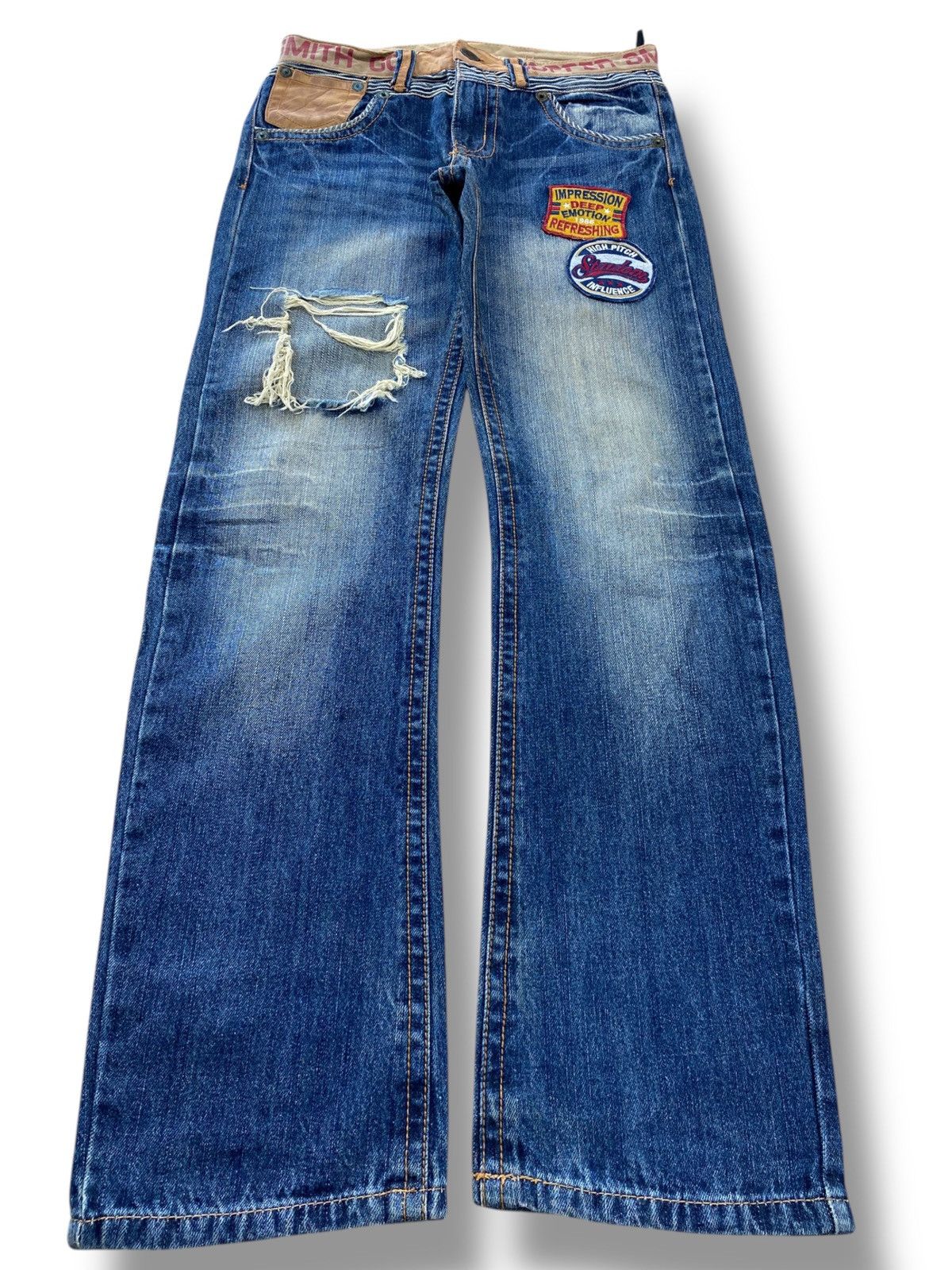 Japanese Brand Japanese Brand Light Wash Patches Style Straight Leg Jeans Size US 30 / EU 46 - 1 Thumbnail