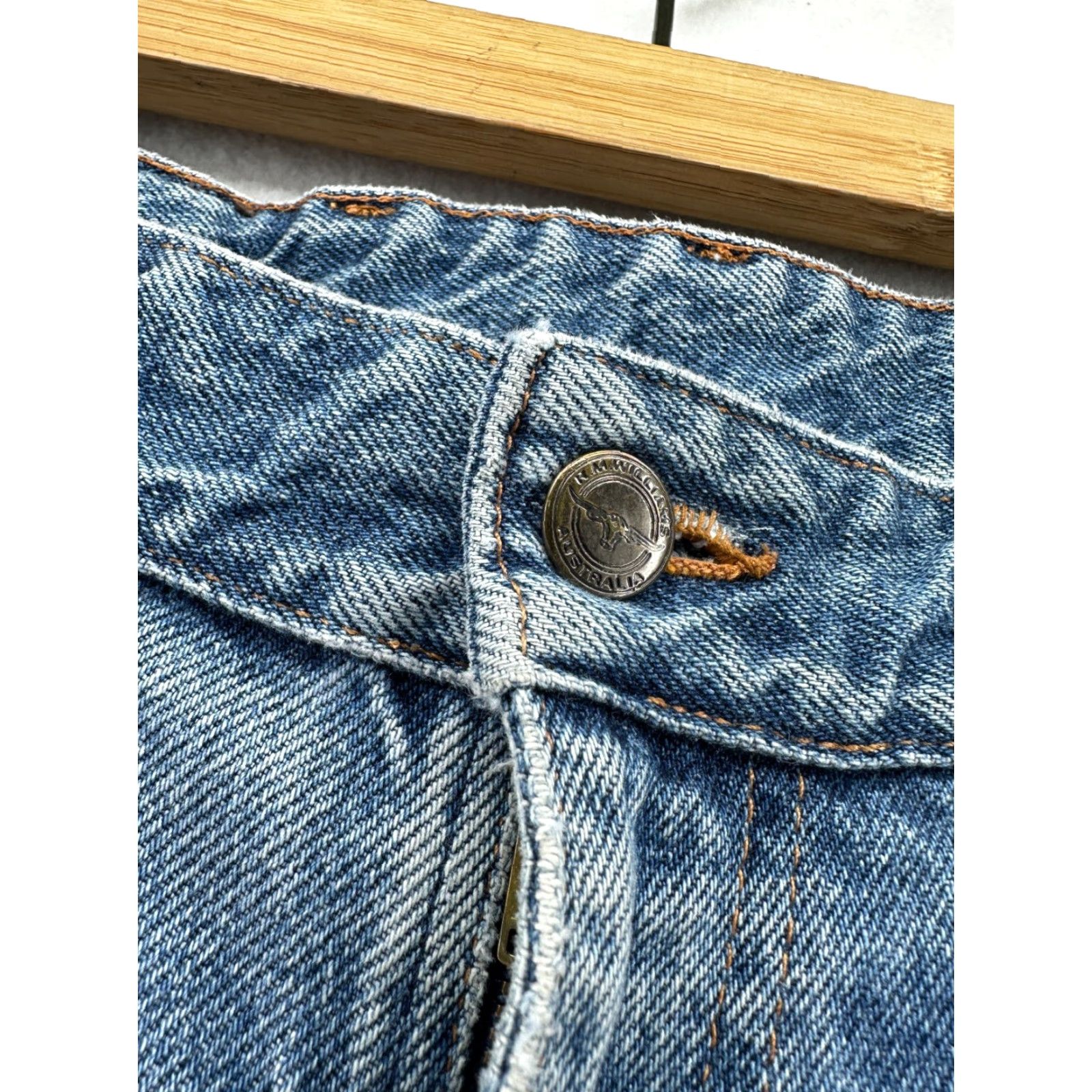 Vintage R.M. Williams Jeans Mens 36 Regular Straight Blue Denim 5-Pocket Zip Cotton Cowboy Western Straight Leg Size US 36 / EU 52 - 2 Thumbnail