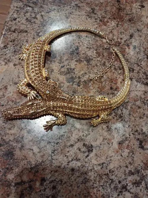 Other Full Crystal Crocodile Necklace Size ONE SIZE - 4 Thumbnail