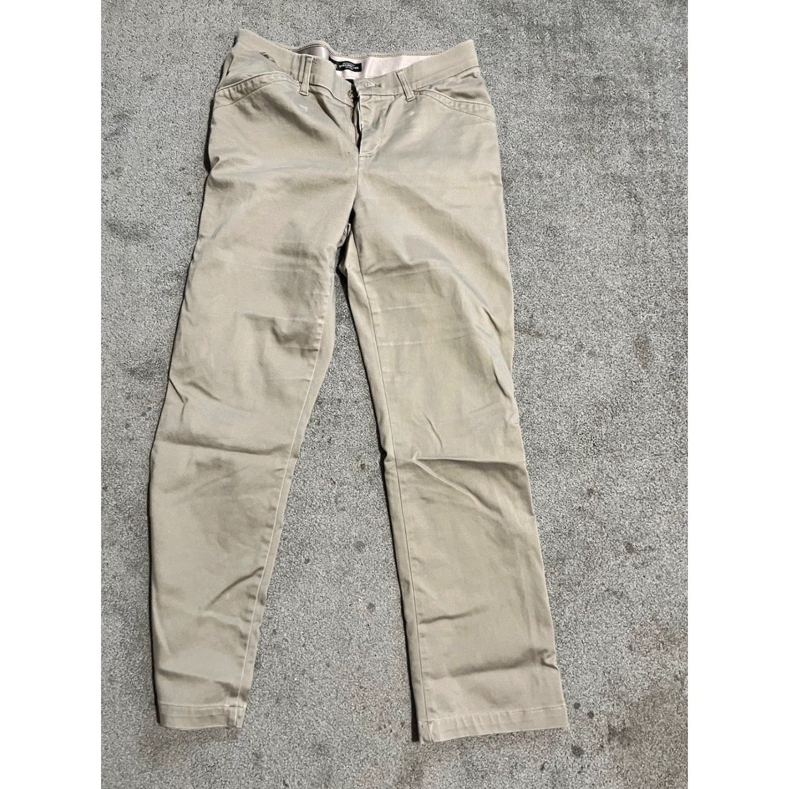 Lee Lee Pants Women 6 Tall Beige Regular Fit Mid Rise Stretch Twill Dress Pants with Pockets — Business Workwear Size 28" / US 6 / IT 42 - 2 Thumbnail