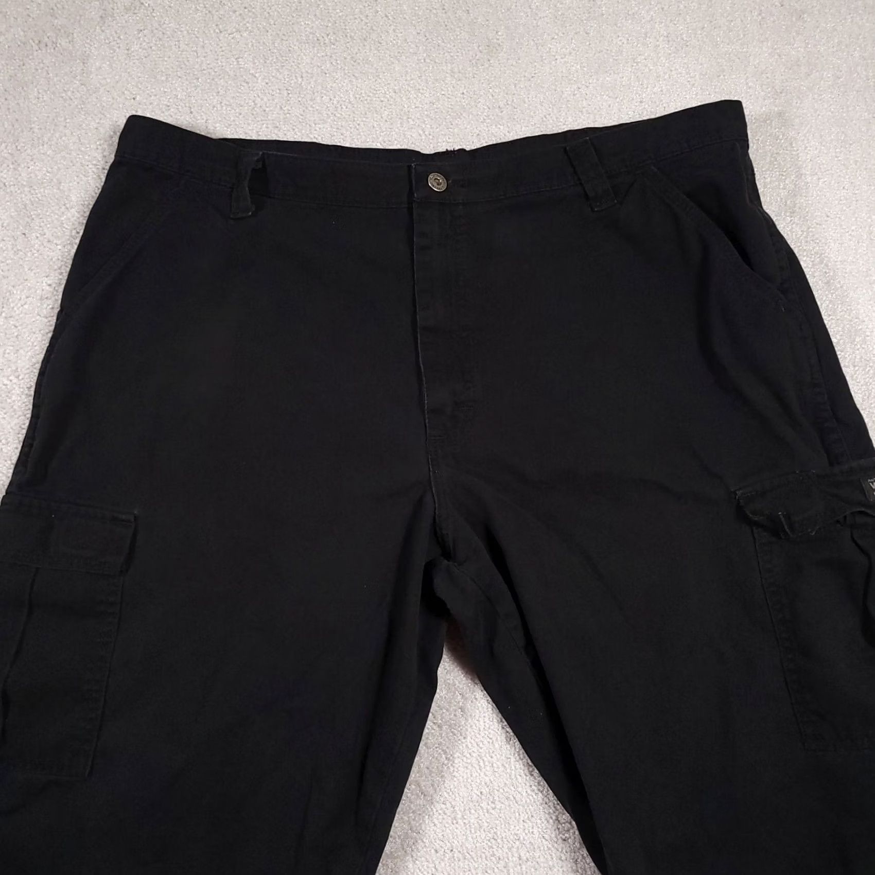 Wrangler Wrangler Regular Fit Cargo Pants Mens 40X30 Black Workwear Straight Fit Size US 40 / EU 56 - 3 Thumbnail