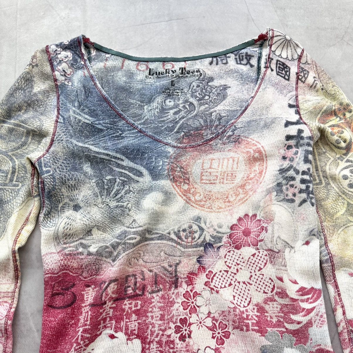 Hysteric Glamour × Undercover 00s Japan Floral Long Sleeve T Shirt Cop Copine Style Size L / US 10 / IT 46 - 3 Thumbnail