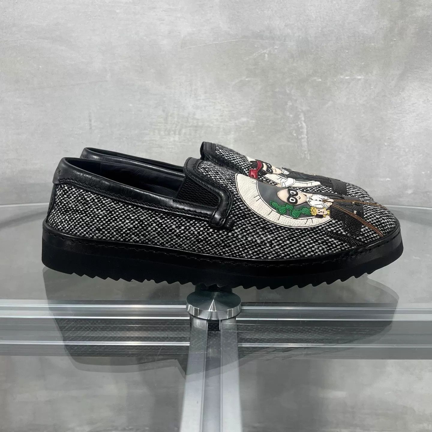 Dolce & Gabbana Dolce & Gabbana Cartoon Casual Shoes Black 40 Size US 7 / EU 40 - 4 Thumbnail