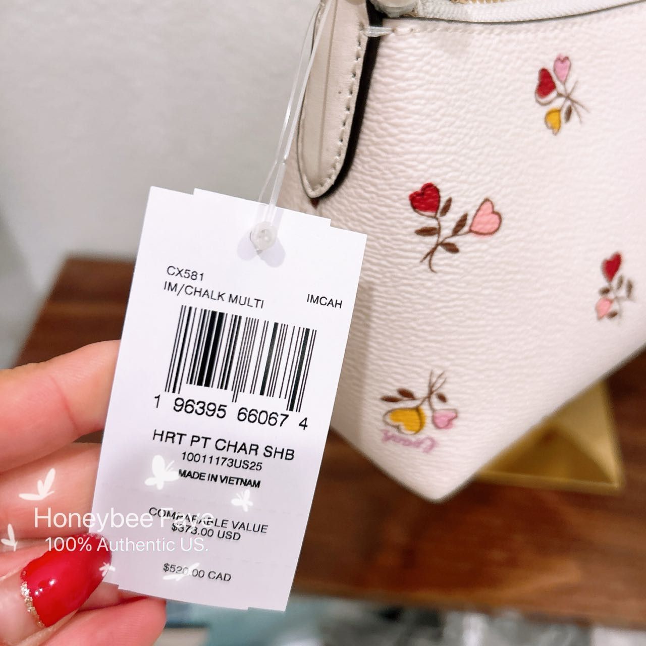 Coach NWT Coach Charlotte Shoulder Bag With Heart Print CX581 Size ONE SIZE - 5 Thumbnail
