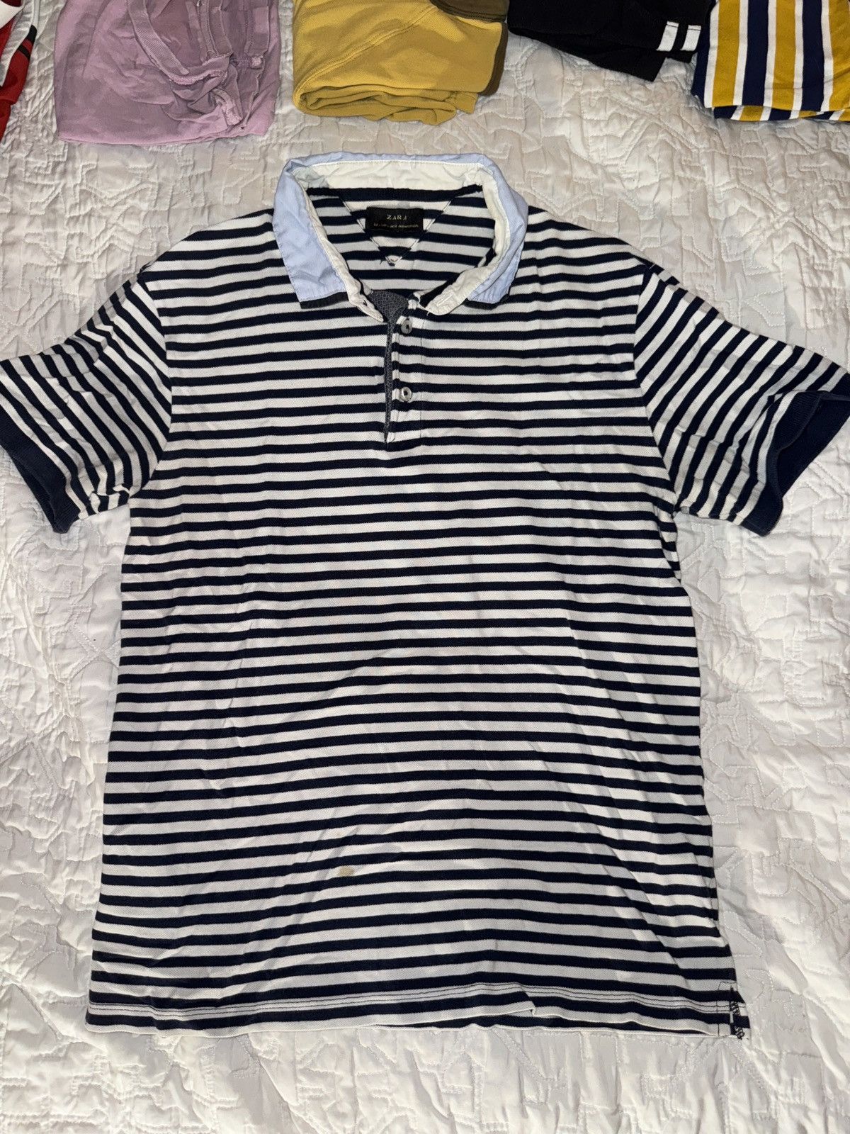 Japanese Brand × Zara Striped Zara Polo Size US M / EU 48-50 / 2 - 2 Thumbnail
