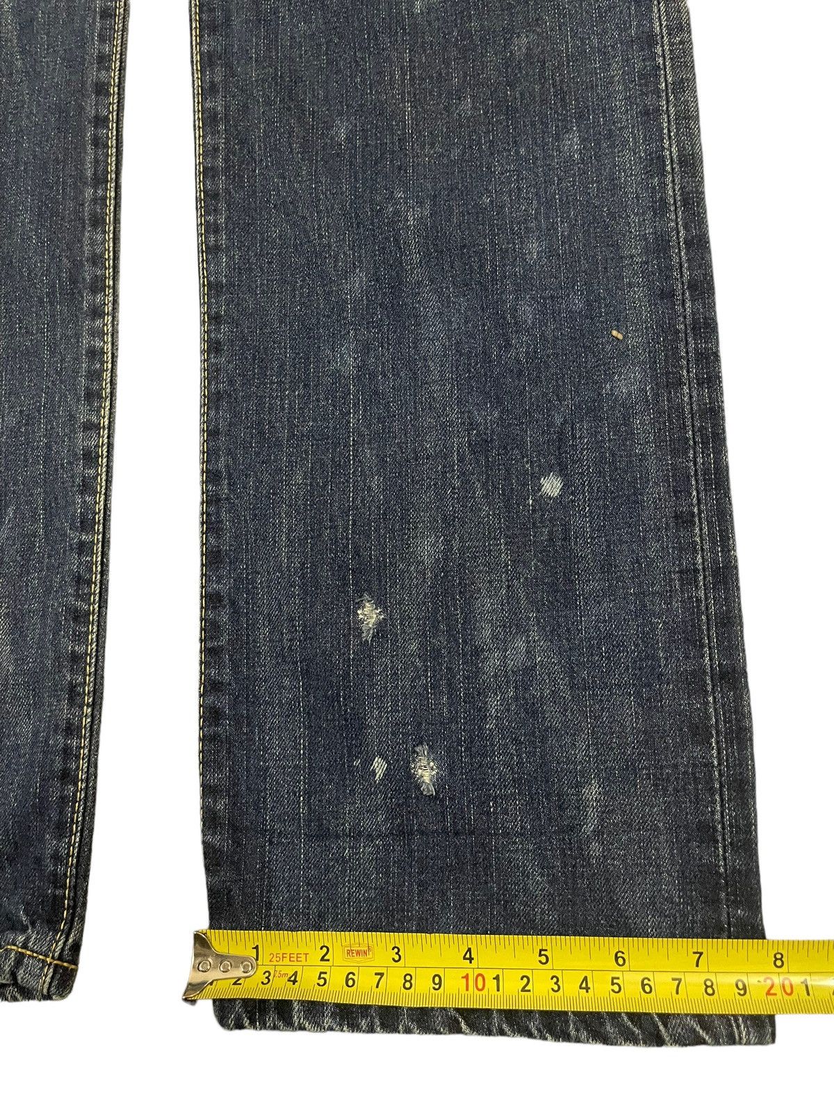 Edwin Vintage 90s Edwin 505 Selvedge Blue Wash Distressed Jeans Size US 32 / EU 48 - 17 Thumbnail