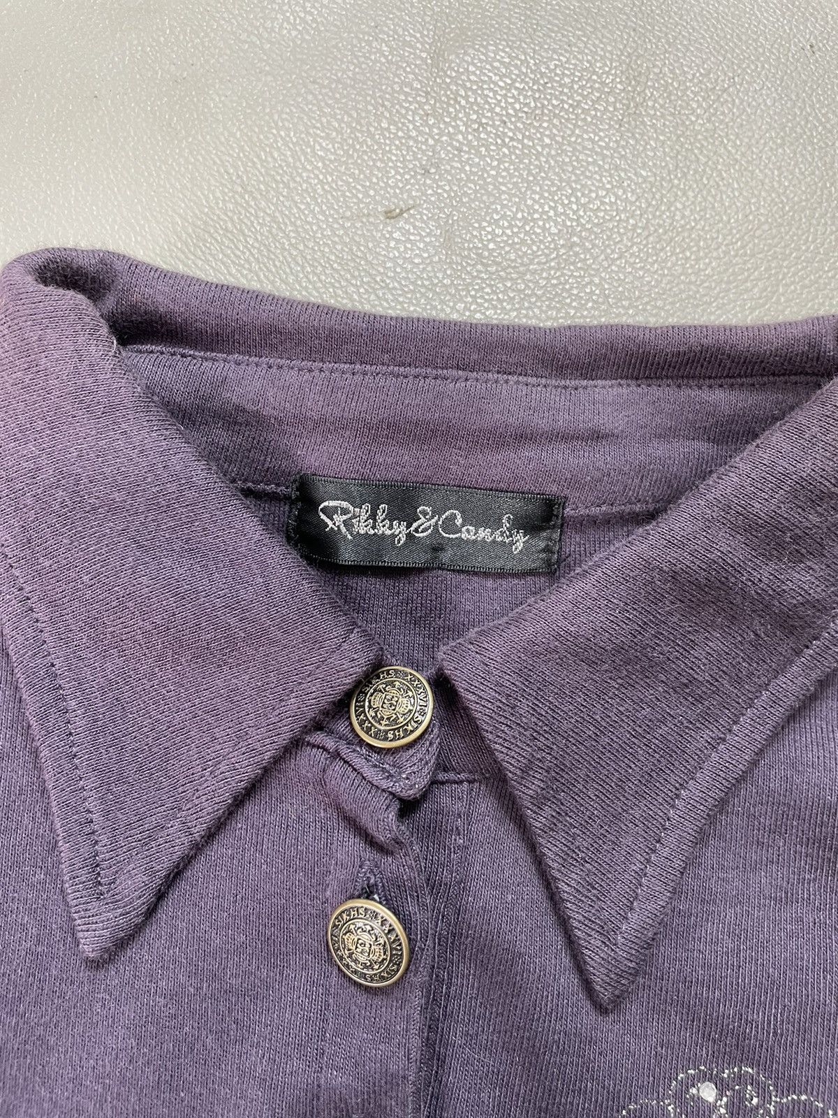 GOA Rikky & candy - Poem Polo longsleeve Half button y2k Size M / US 6-8 / IT 42-44 - 6 Thumbnail