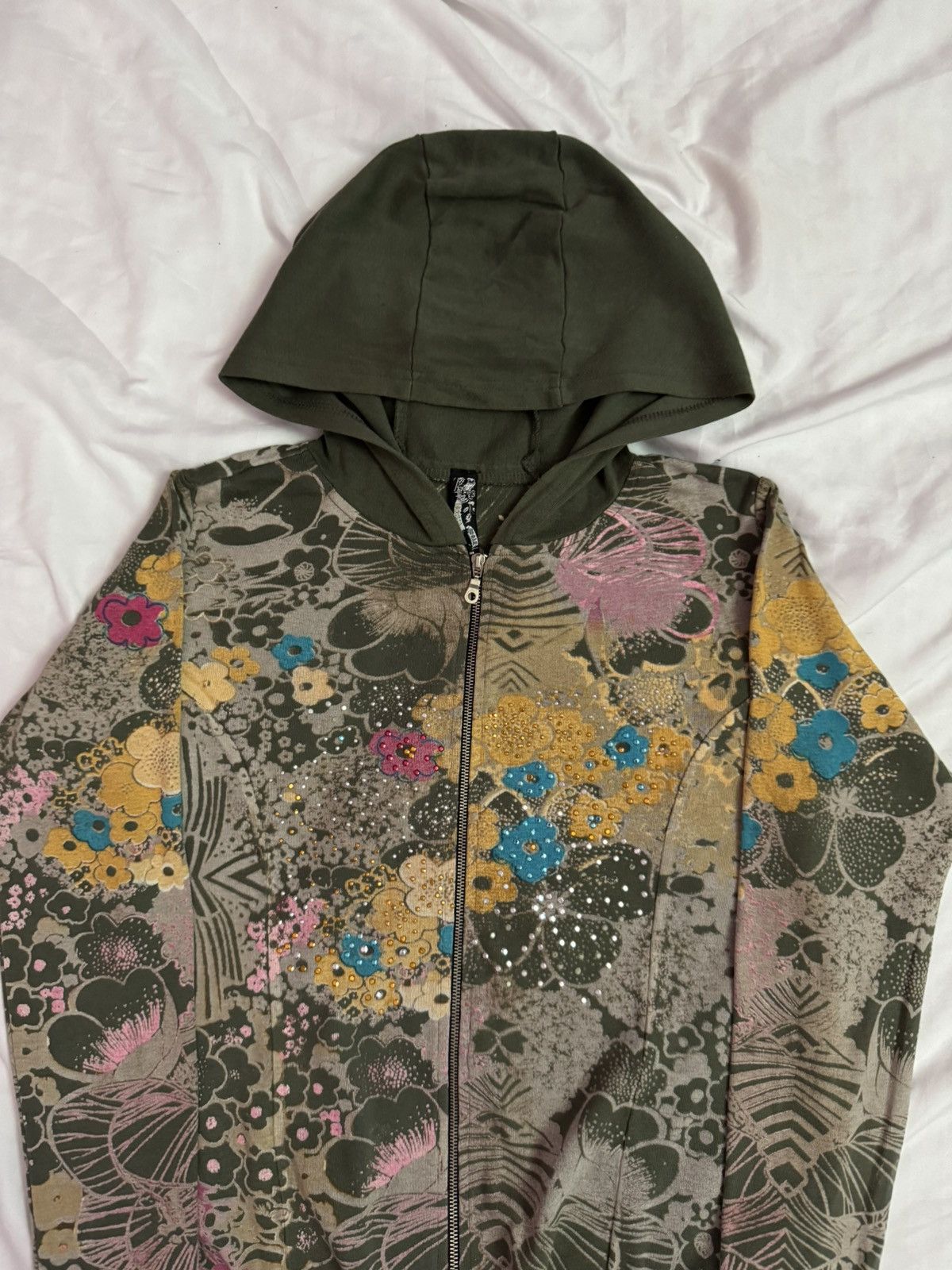 If Six Was Nine × Japanese Brand × Le Grande Bleu (L.G.B.) Floral Sukajan Zip Fur Hoodie Ifsixwasnine Lgb Style Size US L / EU 52-54 / 3 - 2 Thumbnail