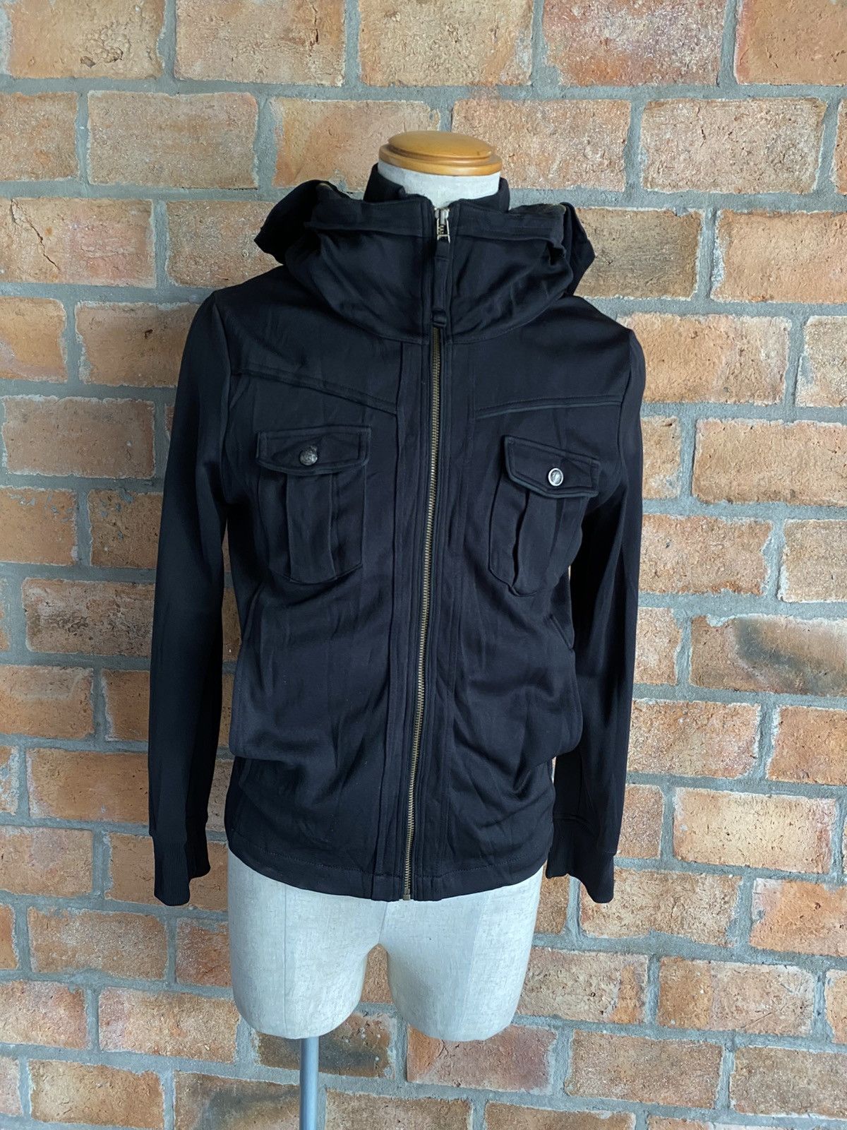 Other Crazy Devil Black Punk Zip Hoodie Jacket with Front Pockets. Size US S / EU 44-46 / 1 - 13 Thumbnail