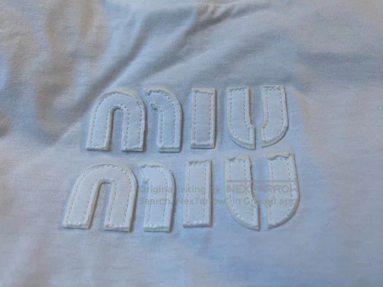 Miu Miu Miu Miu Size XS Solid color round neck short sleeve Size XS / US 0-2 / IT 36-38 - 4 Thumbnail