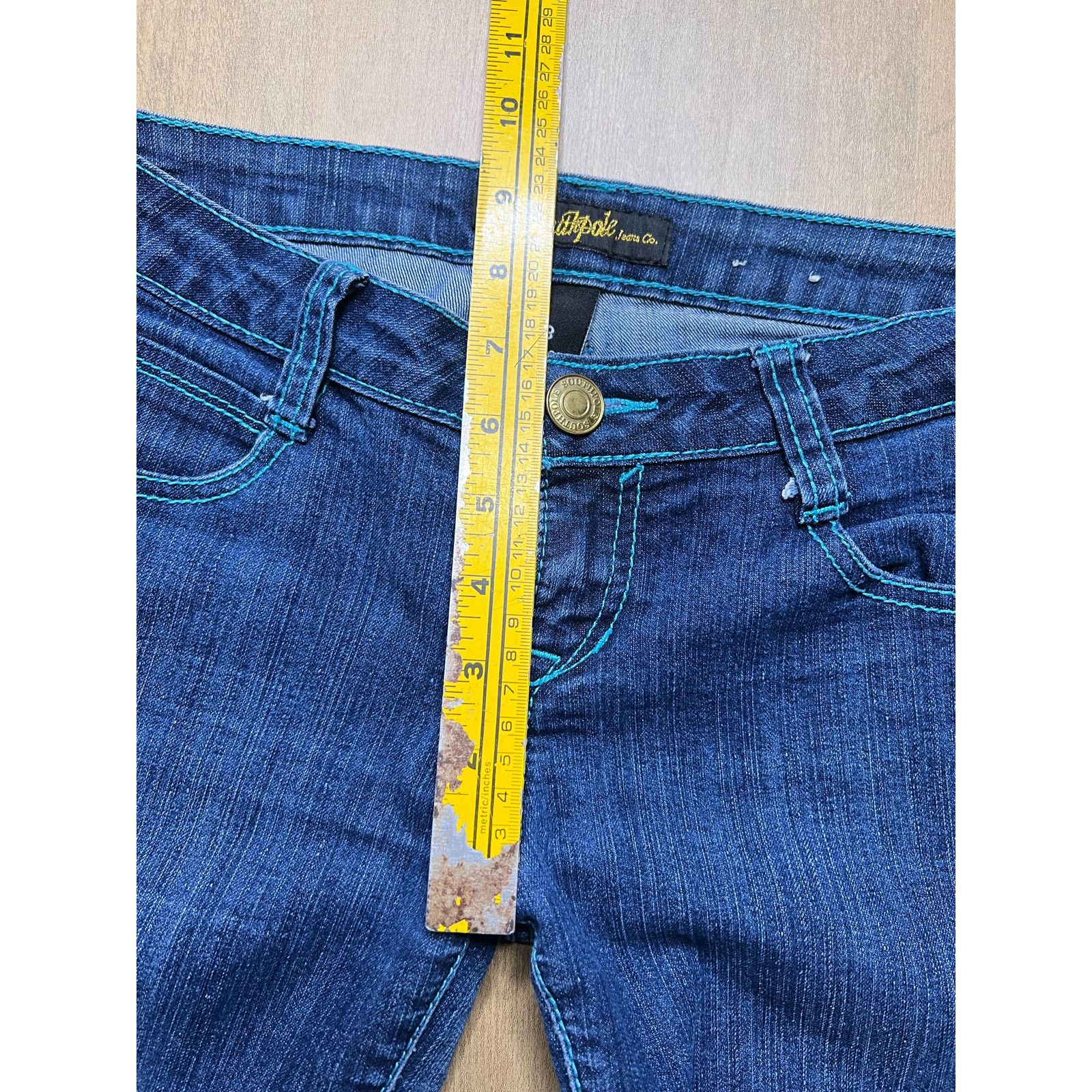 Southpole Southpole Jeans Womens Size 3 Embroidered Pocket Y2K 27x31 Size 27" / US 4 / IT 40 - 7 Thumbnail