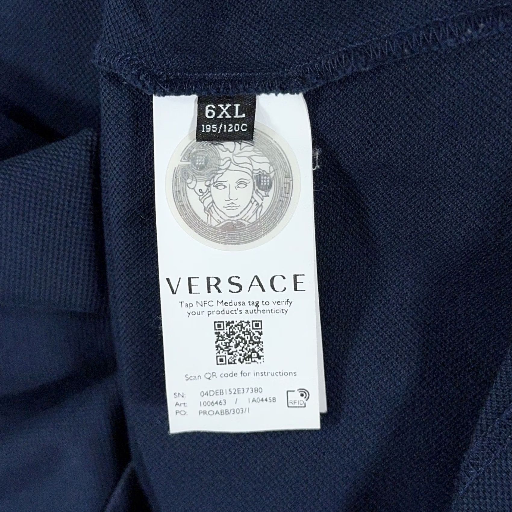 Versace Versace Polo Shirt Mens 6XL Slim Navy Taylor Fit Embroidered Logo Italy Polo Slim 6XL Mens Navy Size US XXL / EU 58 / 5 - 3 Thumbnail