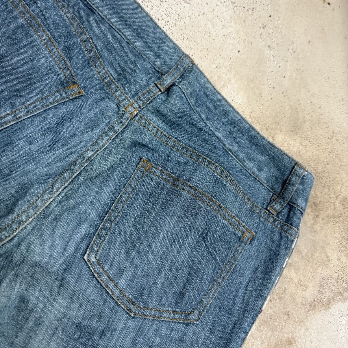 Burberry Flare Burberry Nova Check Line Whisker Denim Pants Size 27" / US 4 / IT 40 - 14 Thumbnail