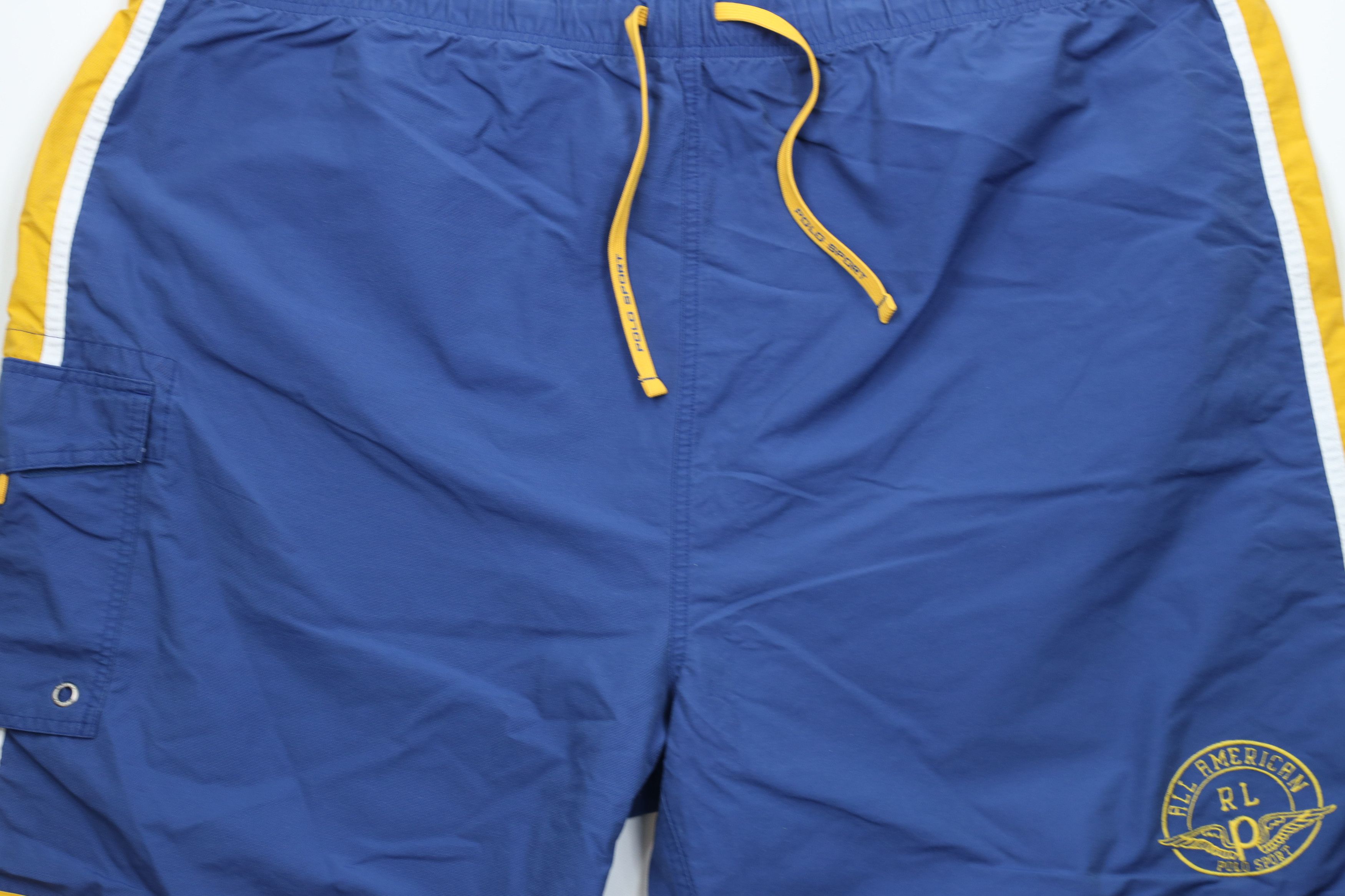 Ralph Lauren × Vintage Vintage 90s Polo Sport Ralph Lauren Wing Lined Shorts Trunks Size US 40 / EU 56 - 3 Thumbnail