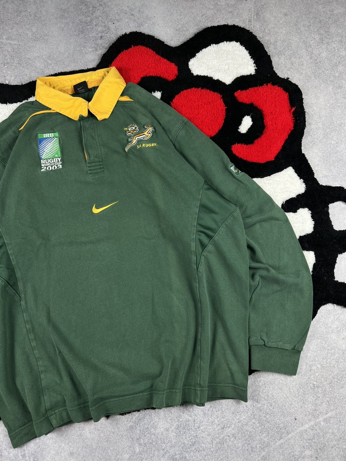 Nike Vintage Nike 2003 South Africa Rugby World Cup Long Sleeve Size US XXL / EU 58 / 5 - 3 Thumbnail
