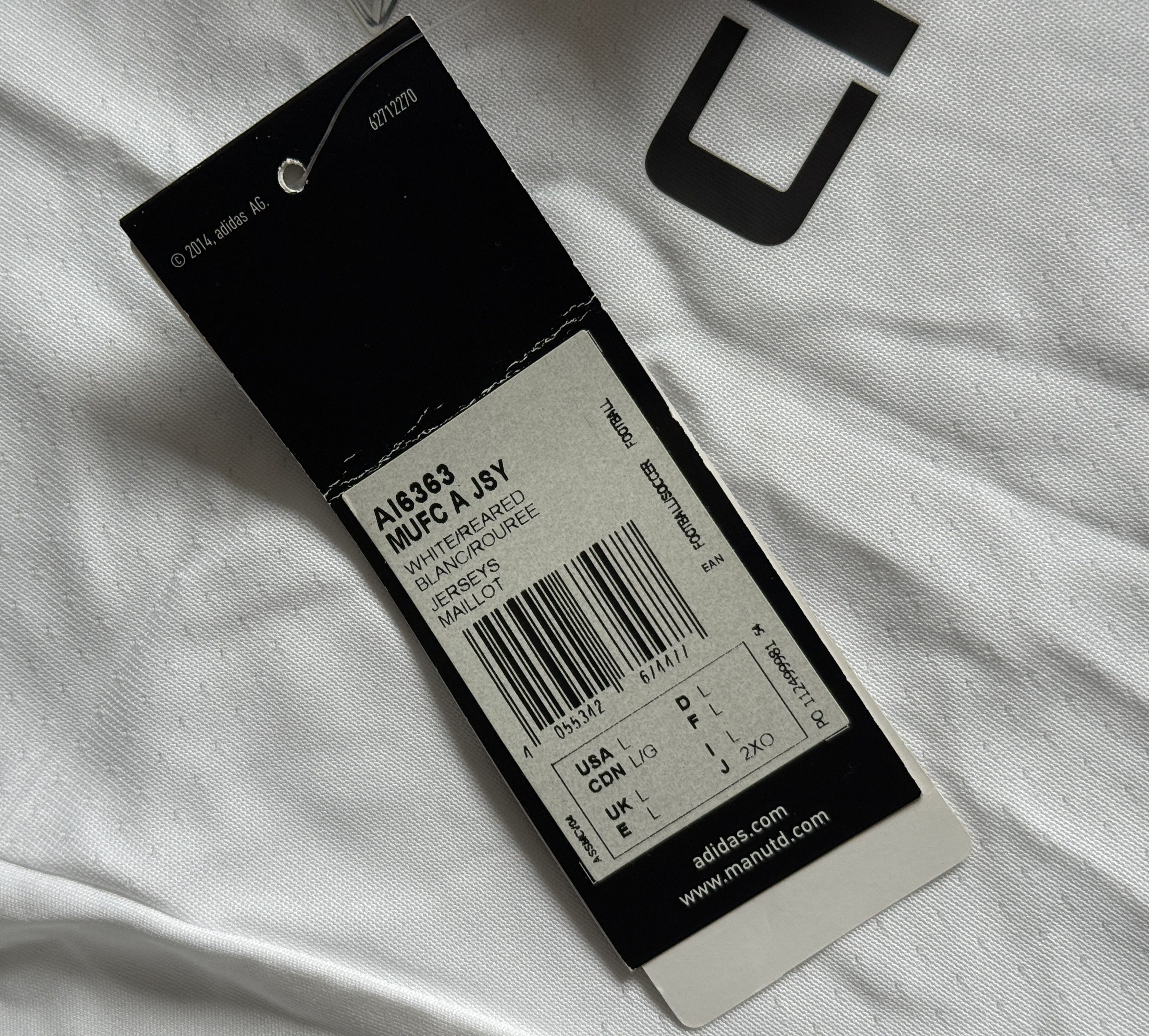 Adidas Manchester United 2015 2016 Football Jersey Shirt Adidas L Size US L / EU 52-54 / 3 - 4 Thumbnail