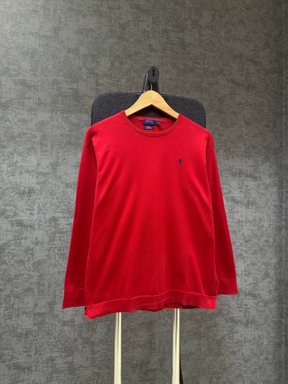 Polo Ralph Lauren × Vintage Vintage Polo Ralph Lauren Red Long Sweater PRL Size US M / EU 48-50 / 2 - 3 Thumbnail