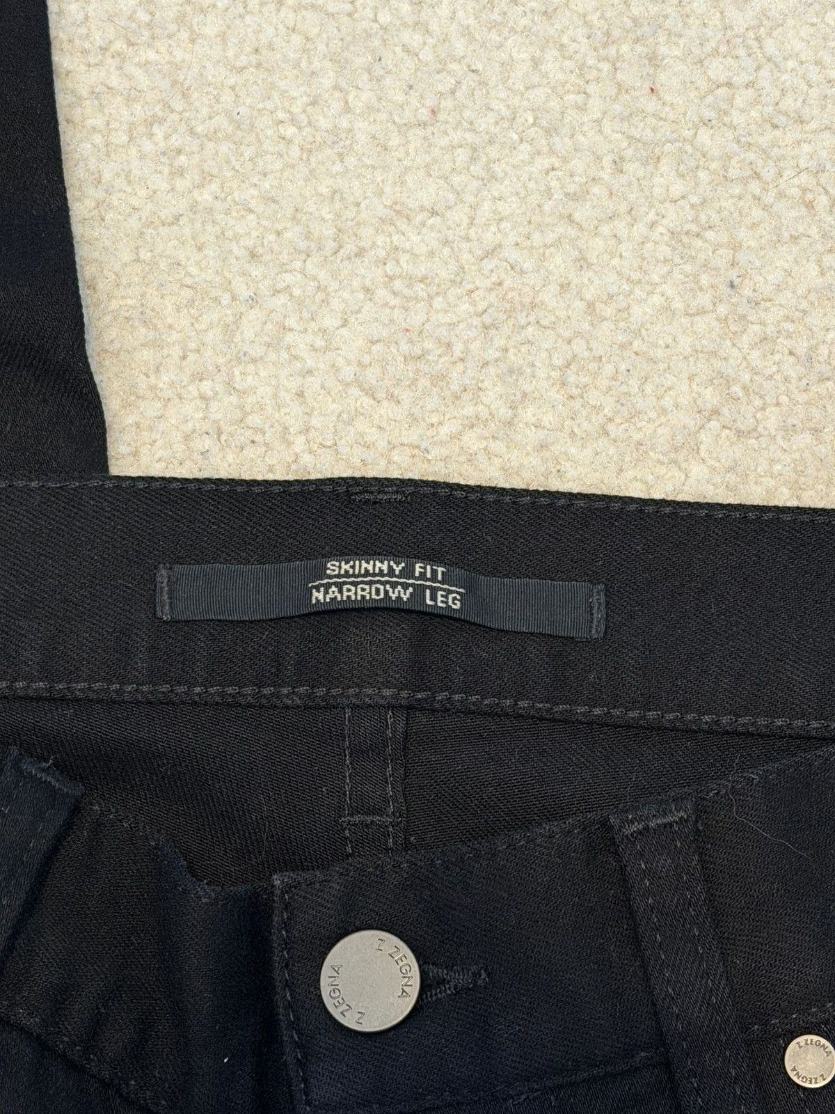 Z Zegna Zegna Black Skinny Fit Jeans Size US 31 - 4 Thumbnail