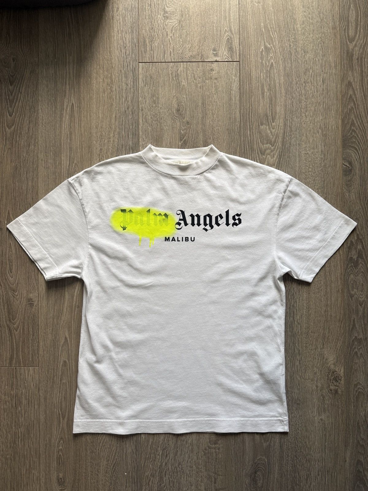 Palm Angels BNWT Palm Angels SS21 Spray Logo T-Shirt | Grailed