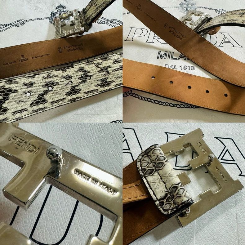 Fendi Fendi Limited Edition Crystal Python Belt Size ONE SIZE - 7 Thumbnail