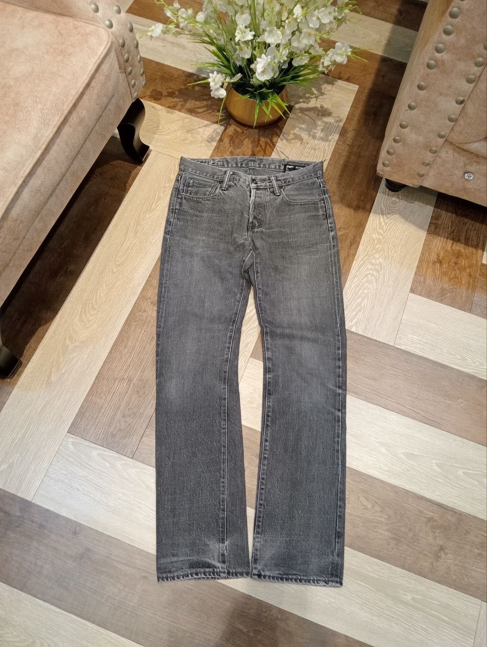 KURO KURO JAPAN GRAPHITE GREY SELVEDGE DENIM PANTS Size US 31 - 1 Thumbnail