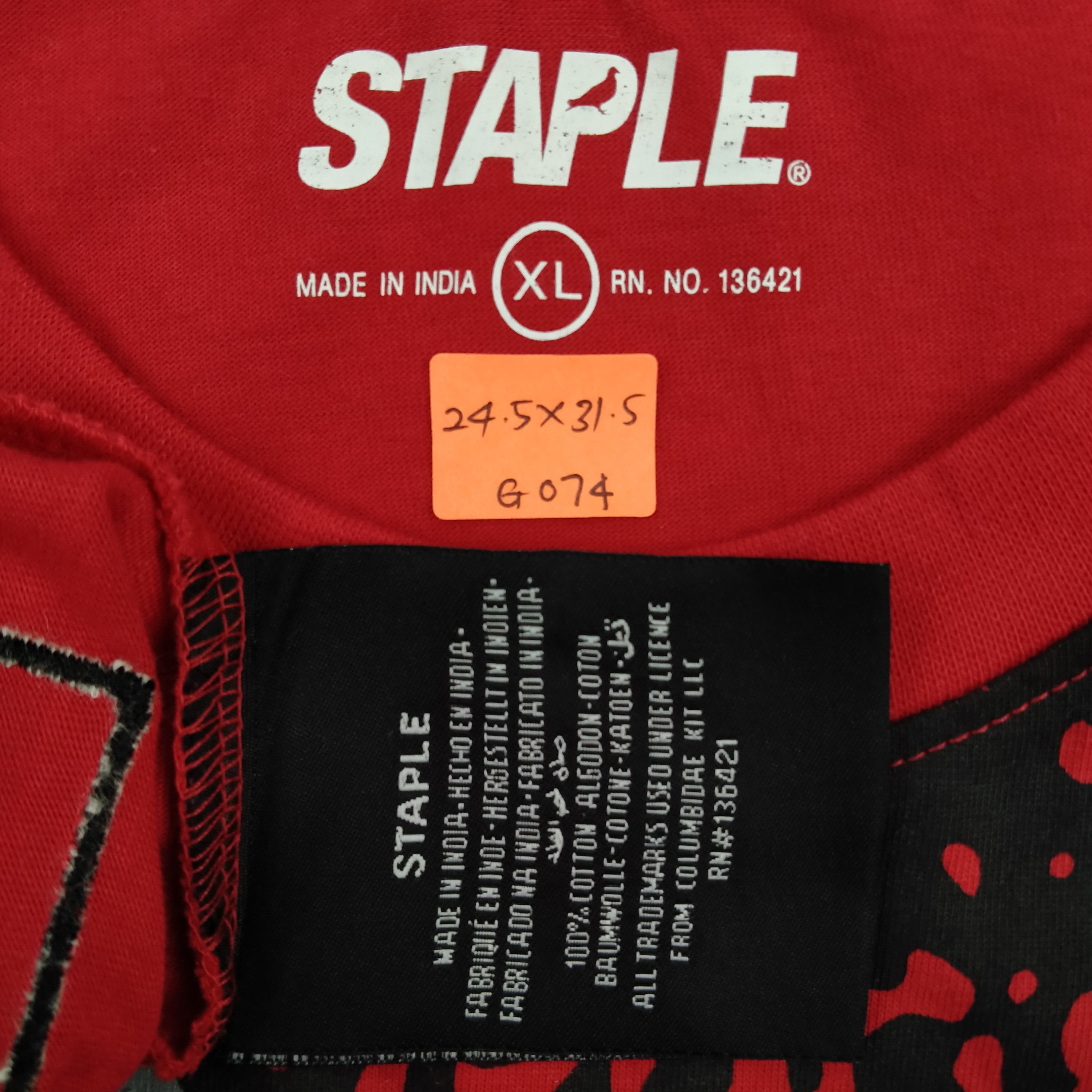 Japanese Brand Vintage Japanese Brand Staple XLarge Tshirt - G074 Size US XL / EU 56 / 4 - 4 Thumbnail