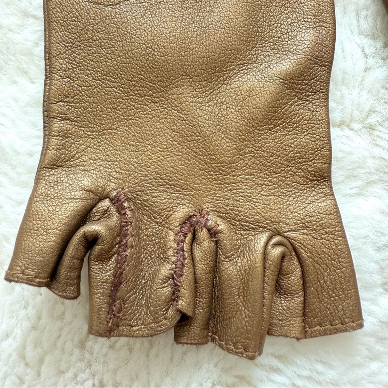 Chanel CHANEL women bronze gloves Authentic Size ONE SIZE - 2 Thumbnail