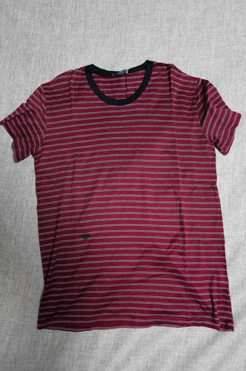 Dior Dior Red and black striped bee embroidery T-shirt Size S / US 4 / IT 40 - 1 Thumbnail