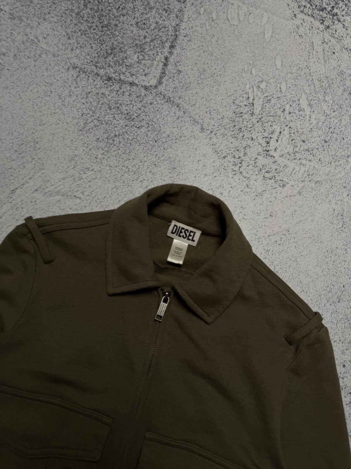 Diesel Archive 90/00s Diesel Cropped Military Green Jacket Y2K RARE Size S / US 4 / IT 40 - 8 Thumbnail