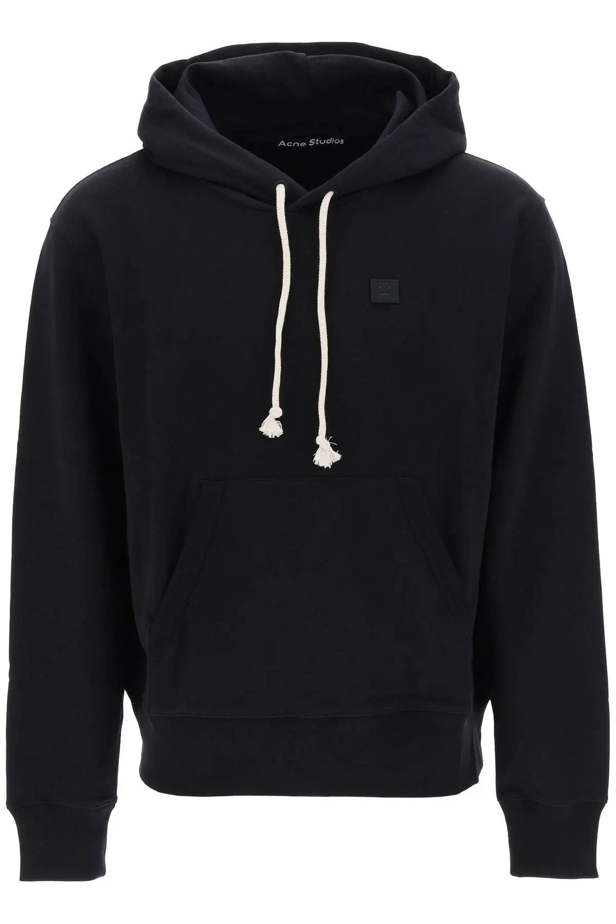 image of Acne Studios O1S22I1N0224 Organic Cotton Hoodie In Black, Men's (Size Large)