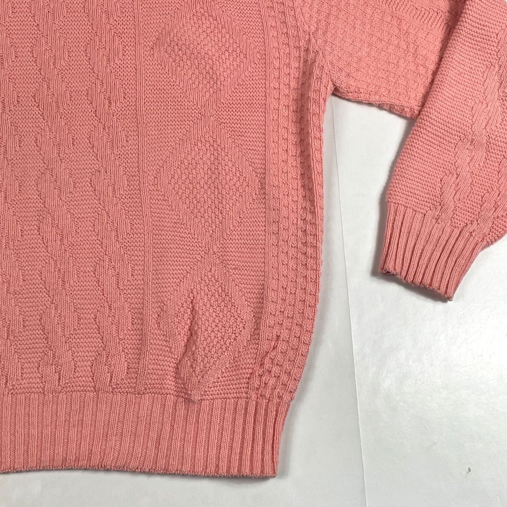 Vintage VINTAGE Victoria Dry Good Sweater Womens XL Pink Goods Women Extra Large Cable Knit Made USA Size XL / US 12-14 / IT 48-50 - 4 Thumbnail