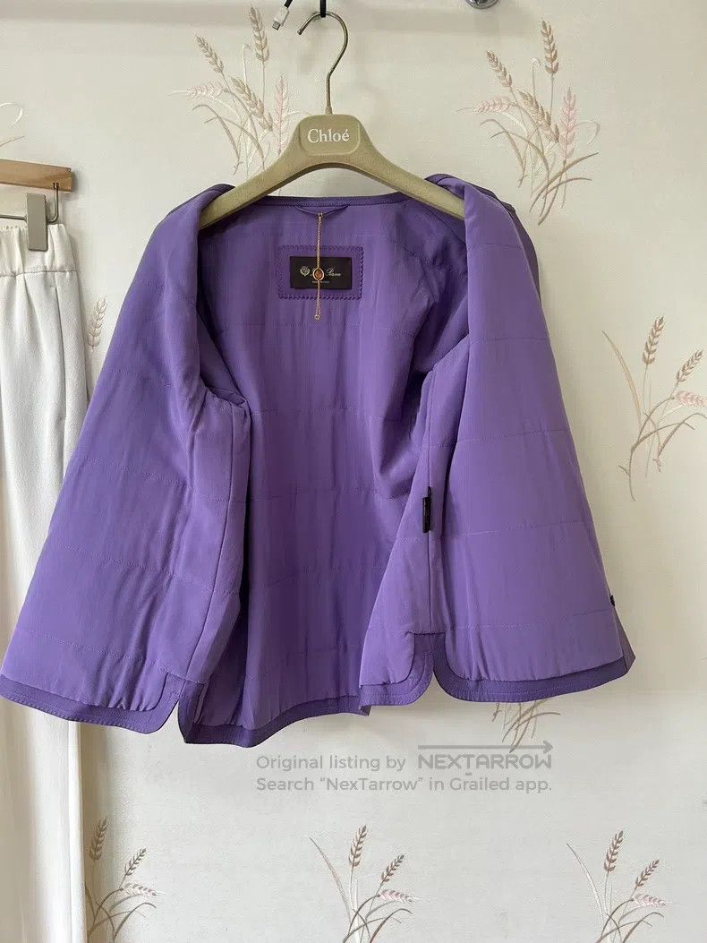 Loro Piana LORO PIANA Lavender purple top-grade lamb leather velvet b Size XS / US 0-2 / IT 36-38 - 7 Thumbnail