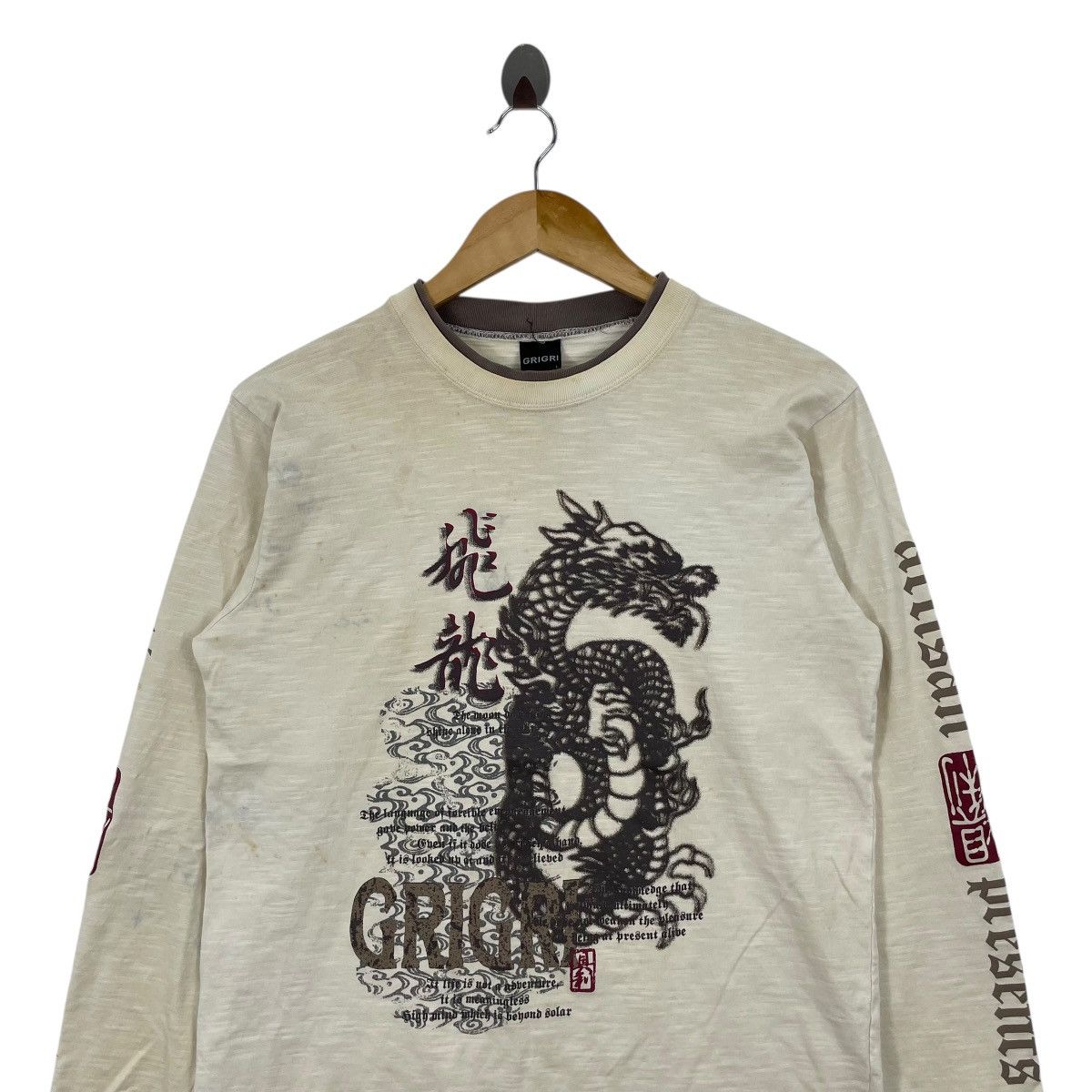 Vintage Vintage GRIGRI Artisan Presents Sukajan Dragon Long Shirt Size US L / EU 52-54 / 3 - 3 Thumbnail