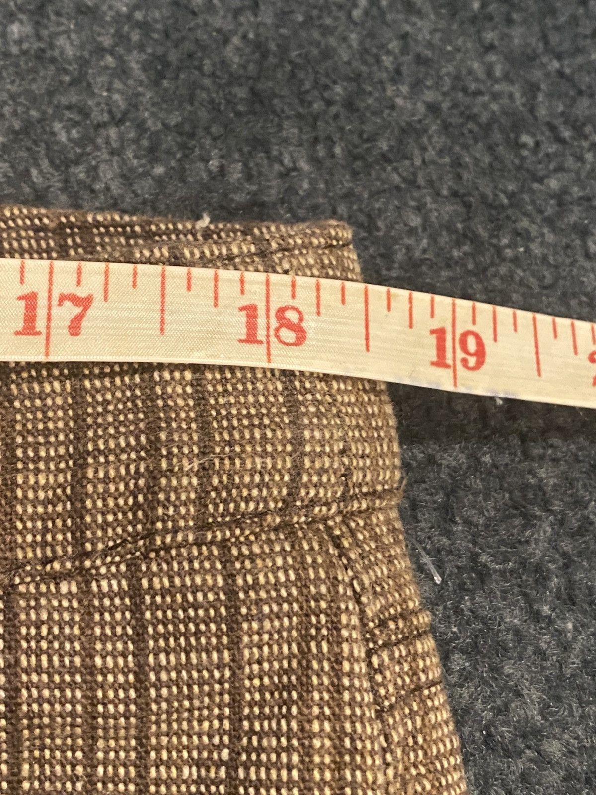 Lee × Vintage VINTAGE 70s LEE BOOT CUT BROWN CHECKERED TROUSERS imo Size US 37 - 6 Thumbnail