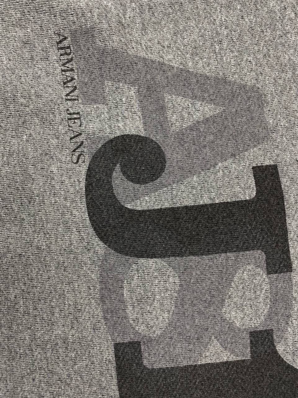 Armani Vintage Armani Jeans Hoodie Big Logo AJ Men Size L Gray Size US L / EU 52-54 / 3 - 2 Thumbnail
